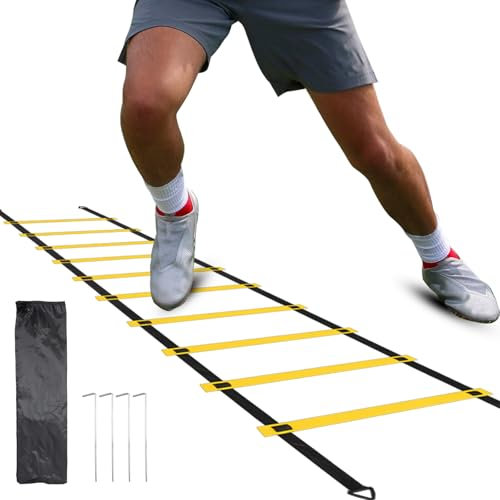 Coordination Ladder Football Training Set Training Ladder Football Training Accessories Children 6 m Coordination Ladders for Football Training Reaction Training Coordination Training for Basketball