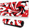 Hixingo Tapis de Souris XXL, Fluide Multicolore Tapis de Souris Gamer, Tapis Souris avec Bords Cousus, Tapis de Souris en Base Antidérapante Convient pour Gaming (Rouge Noir,1200x600x3mm)