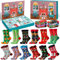 iZoeL Socken Adventskalender 12 Weihnachtssocken für Männer Frauen Sockenkalender 2024 Erwachsene Socken Füllung für Weihnachtskalender für Teenager Jungen Mädchen