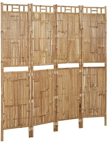 TJROO Séparé diviseur en bambou 160 x 180 cm Jardin Séparateur pour confidentialité Design Flexible Paravent Multifonctionnel Séparer une zone Créer un espace supplémentaire Décoration tactile