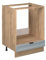 Vicco Herdumbauschrank Fame-Line, Hellblau-grau, 60 cm ohne Arbeitsplatte