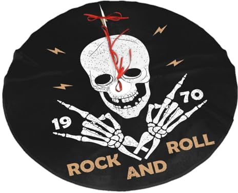 36 großer Weihnachtsrock, Weihnachtsbaumrock mit Rock-Roll-Musik für die Weihnachtsdekoration im Bauernhausstil, rustikale Weihnachtsdekoration für die Feiertage zu Hause und Partys