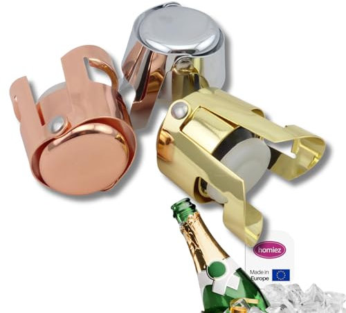 SPARKLING Flaschenverschluss Farb-Mix für Sekt, Prosecco oder als Weinflaschenverschluss | Sektverschluss aus Edelstahl verwendbar als Flaschenkorken, Champagner Verschluss, perfekt als Wein Zubehör