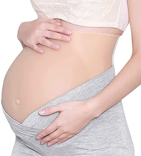 Falscher Bauch, falscher Bauch aus Silikon, künstlicher falscher Schwangerschaftsbauch, Schwangerschaftsbauch, falscher Bauch als Schauspieler-Requisite (natürlich, 6 Monate, Zwill