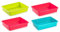 AC - Pack de 4 Bandejas Frigorificas - Capaciadad de 1,65 L - Fabricado en Plástico - Apto para Microondas y Congelador - 6 x 26 x 19 cm - Color Aleatorio