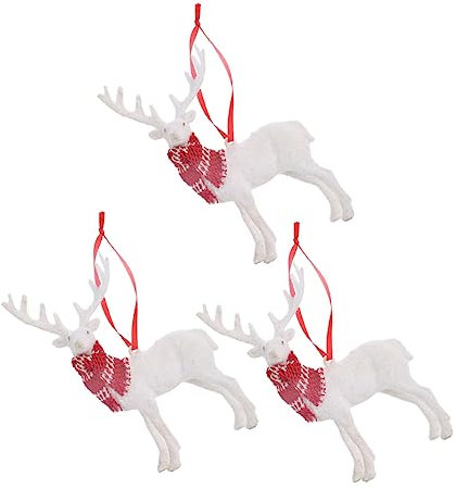 Alipis 3stücke Rentier-hängeanhänger Weihnachtsanhänger Für Baum Tisch Kamin Partyzubehör Und Fotoshooting