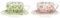 THUN - Lot de 2 tasses cappuccino - Porcelaine - Collection Coeurs en fleurs - 13 x 6 cm