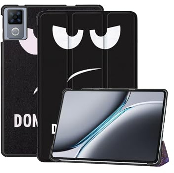 Hülle für DOOGEE U12 12 Zoll–PU+PC magnetische Dreifach-Faltabdeckung, stoßfest und Kratzfest, Ständer zum Anschauen/Tippen, schlankes Design für DOOGEE U12 Tablet,Augen