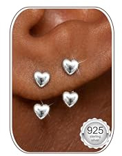 LOLIAS Lot de boucles d'oreilles en argent sterling 925 plaqué or 14 carats pour femme - Boucles d'oreilles créoles en or