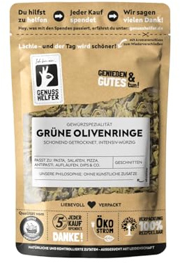 Bremer Gewürzhandel Olivenringe grün, getrocknet, intensiv-würziges Aroma, 50g