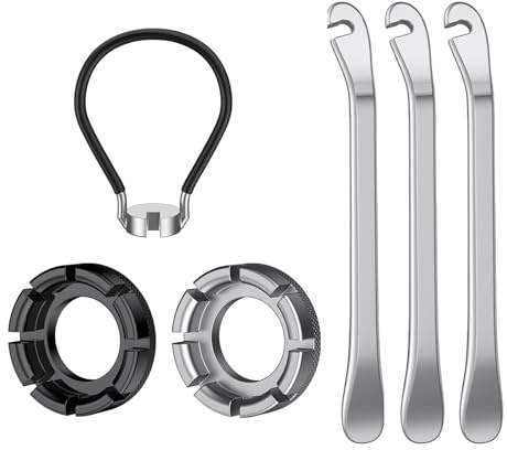 Llave de radios para bicicleta, 5 unidades, con tensor de radios para bicicleta y elevador de neumáticos, llave de radios para bicicleta, tensor de radios, tensor de radios para alineación de llantas