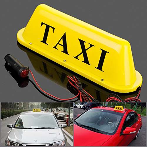 Taxi Cab Roof Top Yellow Illuminated Sign Topper Car 12V CarMagnetic Top Light waterproof