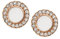 Fossil Boucles D'Oreilles Pour Femmes, 1.14 Cm X 0.8 Cm Boucles D'Oreilles En Or Rose, Cuir Blanc, Acier Inoxydable, JF02659791