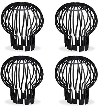 Relaxdays Filtro grondaia, 40 Pezzi, plastica, Filtro, Protezione, Flusso d'Acqua, Ø 13 cm, Nero