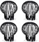 Relaxdays Lot protections de gouttière en Plastique-Diamètre Noir Dachrinnenfilter, 40 Stück, Kunststoff, Sieb, Schutz, Wasserablauf, Ø 13 cm, schwarz, 100, 15 x 13 cm