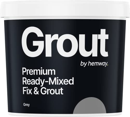 Hemway - Premium Ready-Mixed Grout & Fix Adhesive 4.5 Kg / 2.5 L - Grey | Fast-Drying & Water-Resistant Floor, Wall & Tile Grouting