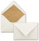 50x Brief-Umschläge naturweiß gefüttert - DIN C6 - braunes Kraft-Papier Seidenfutter - Nassklebung ohne Fenster - 114 x 162 mm - Serie UmWelt