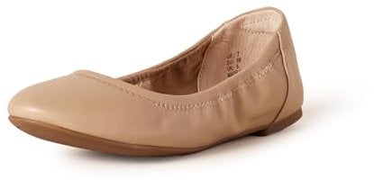 Amazon Essentials Damen Ballerinas Belice Zum Hineinschlüpfen, Beige, 40 EU Weit