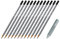 Faber-Castell GRIP 2001 Bleistift HB mit Radierspitze 12 Stück & Dreieckradierer Grip 2001, grau