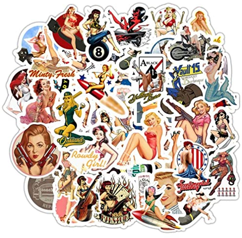 hotrodspirit - 50 Sticker Pin Up Teufel Rock Roll Kustom Militär selbstklebend