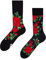 Dedoles Socken Unisex Damen Herren & Kinder Baumwolle viele lustige Designs 1 Paar Geschenk links rechts verschieden, Farbe Schwarz, Motiv Rosen, Gr. 39-42