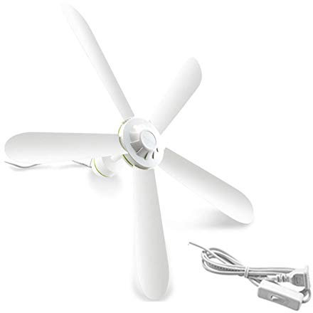 UUMFP Ventilador Techo, Ventilador de plástico de 35 que ahorra energía sin luces, Ventilador de techo de hélice con 5 aspas y un práctico control remoto (180 cm sin control remoto)