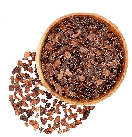 Kakaoschalen geschnitten, Schalen der Kakaobohne, zur Zubereitung von Tee, aus kontrolliert biologischem Anbau, theobroma cacao (1.000 Gramm Packung)