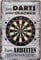 Deko7 Blechschild 30 x 20 cm Darts Spruch: Zum Darts Spielen Geboren. Zum Arbeiten Gezwungen