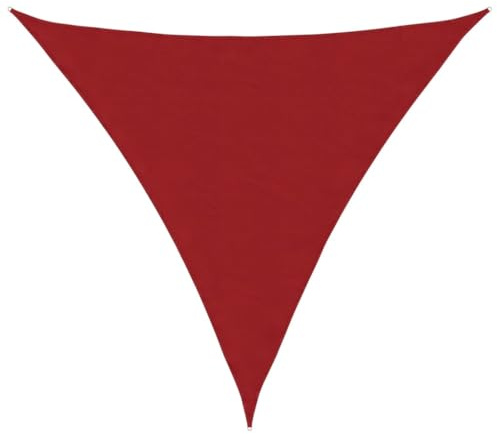 vidaXL Sonnensegel Wasserfest Sonnenschutz Windschutz Sonnendach UV Schutz Garten Terrasse Balkon Oxford-Gewebe Dreieckig 4,5x4,5x4,5m Rot