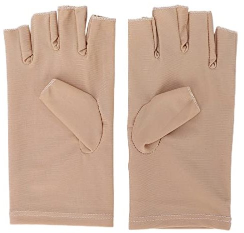 Dioche UV-Handschuh für Nagellampe Professionelle Faser Baumwolle Anti-UV- Nail Art UV-Schutzhandschuhe Maniküre-Werkzeug von UV-Schäden Sonnenbrand Zuhause Im Freien
