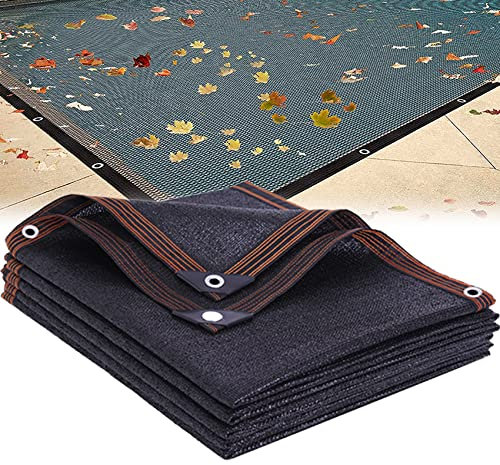 IELSH Pool Abdeckplane Rechteckig, Netzabdeckung für Schwimmbecken mit Ösen und Seil, Rechteckiges Blattnetz für Oberirdisches Schwimmbad, Mehrere Größen Verfügbar