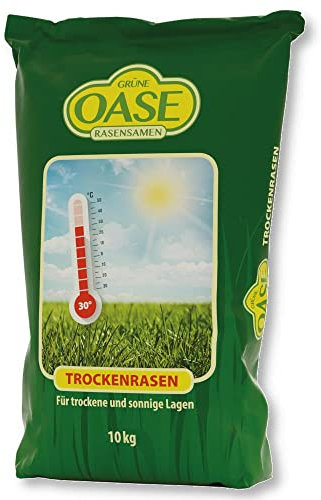 Grüne Oase Rasensamen Trockenrasen 10 kg tiefwurzelnden trockenheitstolerant