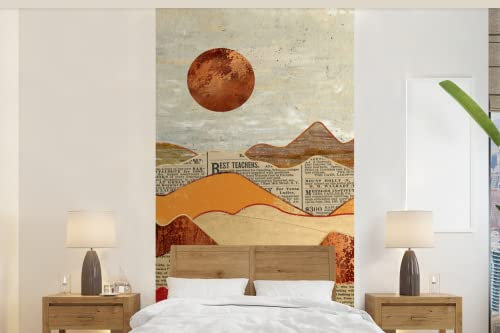 Tapete Fototapete Tapeten Wanddeko 120x240 cm Vintage - Zeitung - Marmor