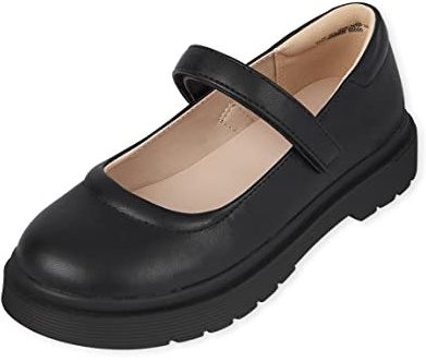 The Children's Place Girls Closed Toe Maryjane Mary Jane Flat, Black, 13 Little Kid US