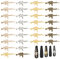 CRASPIRE Gun Nail Charms 40pcs 4 Colors Rifle Nail Charms Antique Silver Golden Alloy Gun Charm Pendant Connector for DIY Jewelry Making Accessories