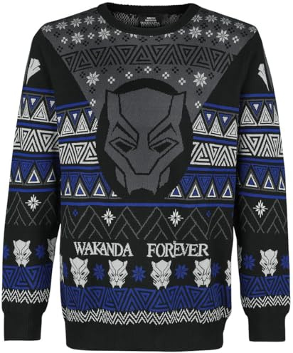 Black Panther Wakanda Forever Männer Weihnachtspullover Multicolor