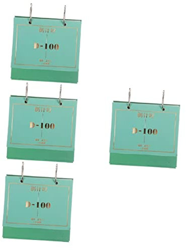 Operitacx 4 Stück 2023 100-tage-countdown 100-tage-desktop-kalender Desktop-binder-kalender Zeitplanung Kalender D-day Tischkalender Kalenderzahlen Staffelei Hochzeit Notizbuch Papier