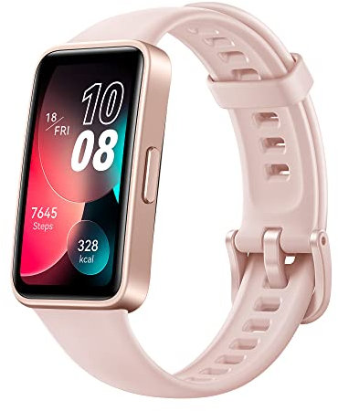 HUAWEI Band 8 Montre Connectée,Écran Tactile sans bordure,Suivi du sommeil,100+ Modes d'entrainement,Charge rapide,longue durée,10001+Cadrans au Choix,Étanche,Compatible avec iPhone et Android,Rose