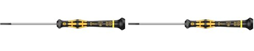 Wera 05030105001 1578 A ESD Kraftform Micro Schlitz-Schraubendreher, 0.50 x 3.0 x 80.0 mm (Packung mit 2)