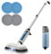 iDOO Cordless Electric Mop, Dual-Motor Electric Mop Floor Cleaner with Detachable Water Tank & Headlight with 4 Pads, Quiet Rechargeable Hard Floor Cleaner Perfect for Tile, Hardwood, Laminate, White
