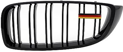 Wunsch Länderflaggen + Emblem Halter für BMW 4er F32 F33 Doppelsteg Kühlergrill Deutschland