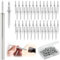 FORMIZON 100 PCS Clou à Double Tête, Clous Acier Galvanisé, Fil de Plinthe à Double Tête Clou Sans Couture, Vis De Sécurité Invisibles Seamless, Clou Plinthe avec Outil de Manchon Spécifique à Ongles