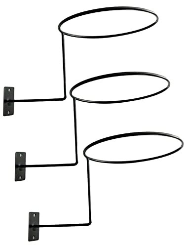 3 Stück Metall Helmhalter Ständer Rack Aufhänger für Maler Cowboy Sonnenhut Perücke Schwarz, 04