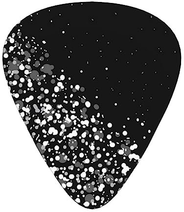 Premium Gitarrenplektrum für Bassgitarre, Schwarz / Weiß mit Glitzer, für unvergleichliche Musikerfahrung
