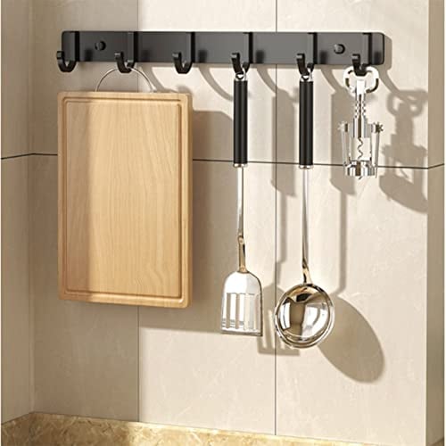 Kitchen Utensil Holder,Pots and Pans Hanging Rack,Wall Mounted Cooking Utensil Hanger,Suitable for bathrooms,entrance doors,3-8hook (Size: 60.5)