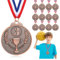Hianjoo 12 Stücke Medaille für Kinder, Medaillen Kindergeburtstag, Gewinner Medaillen zum Umhängen für Siegerehrungen, Siegermedaillen für Sport/Wettbewerbe Auszeichnungen/Party (Bronzemedaille)