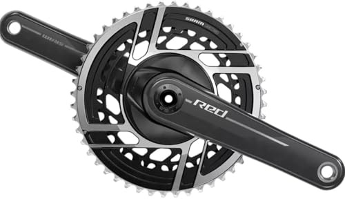 Sram Red Kurbelgarnitur, 167,5 mm, 2 x 12-Gang, 50/37 t, 8-Bolzen Direktmontage, Dub-Spindelschnittstelle, Naturkohle, E1 | Fahrrad-Kurbelgarnituren und Zubehör
