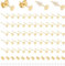 UNICRAFTALE 100Pcs Clous Boucle D'Oreille Flat Pad Acier Inoxydable 4mm Doré Tige Boucle D'Oreille et Dos de Boucle d'oreille Plat pour Fabrication de Boucles d'oreilles de Bijoux