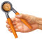 PRIMES Heavy Duty Nutcracker Pecan Walnut Plier Opener Tool for Walnuts Pecan Cracker with Non-Slip Handle Walnut Cracker, Pecan, Heavy Duty Wooden Nutcracker Tool - Orange Color Handle