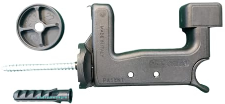 Super Top Grillo 2 uds. tornillo 70 mm negro | Retenedor automático patentado EsinPlast | Ajustable 44-60 mm | Para persianas y persianas | Compatible con aluminio, madera, hierro PVC